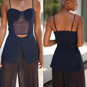 NWT | The Drop x @signedblake | Sky Captain Organza Inset Long Corset Top | 2X